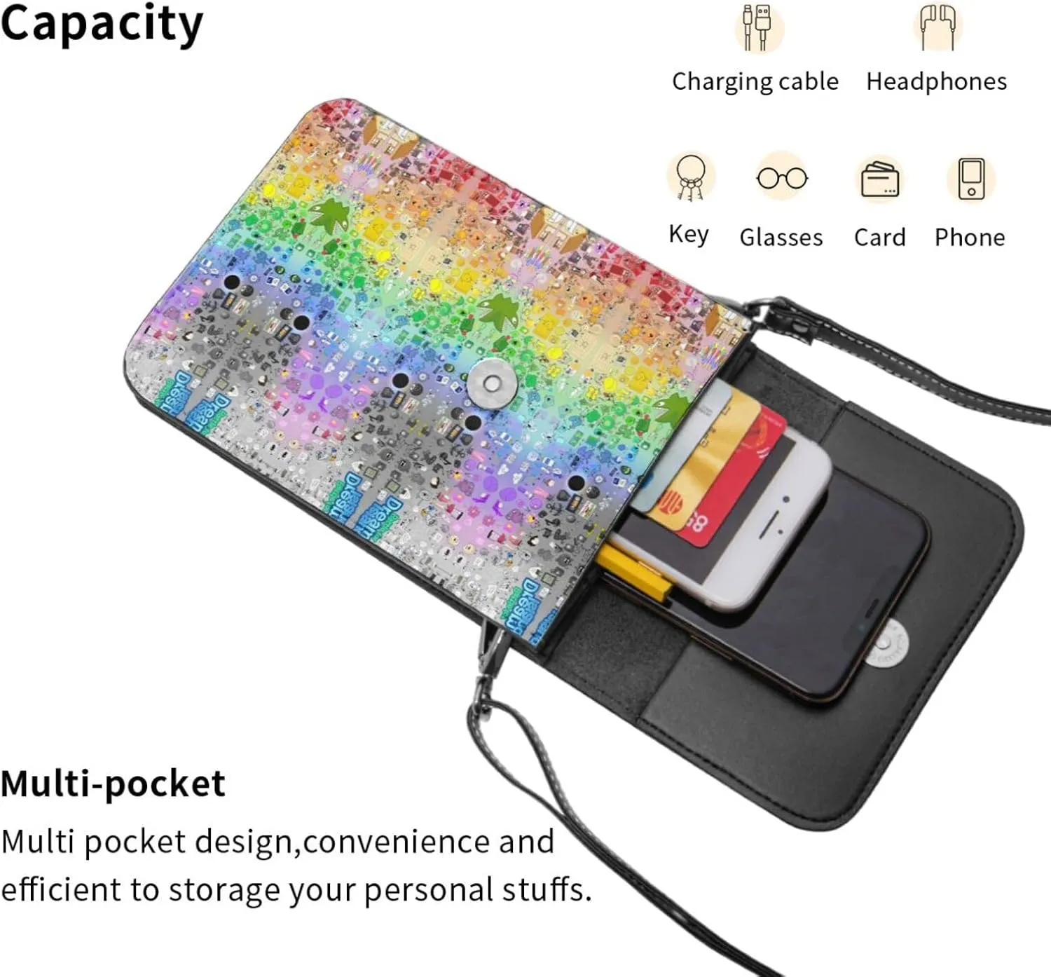 Bfdi-Battle For Dream Island Backpack, Mini Portable Pocket Crossbody Bag, Magnetic Buckle Bag