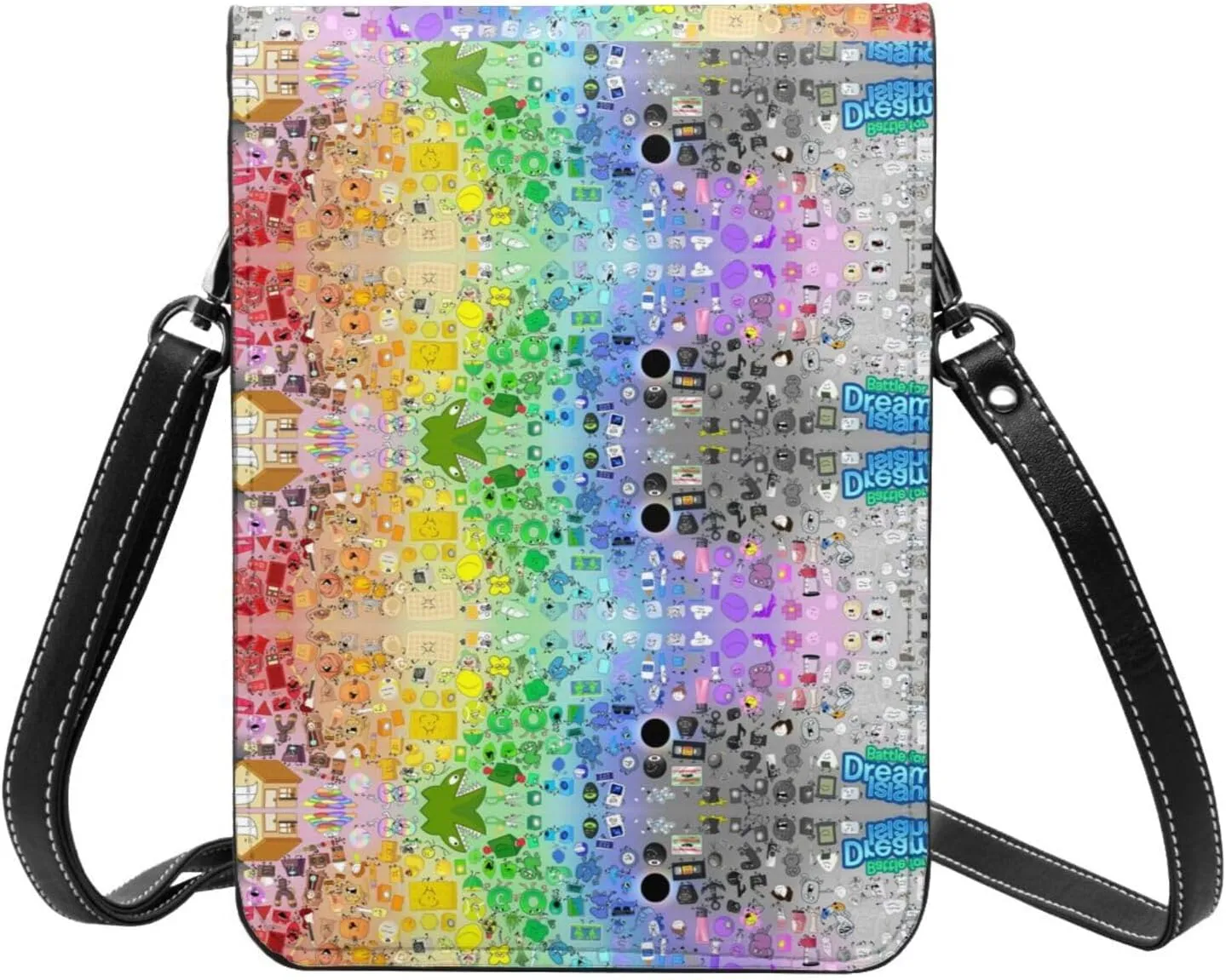 Bfdi-Battle For Dream Island Backpack, Mini Portable Pocket Crossbody Bag, Magnetic Buckle Bag
