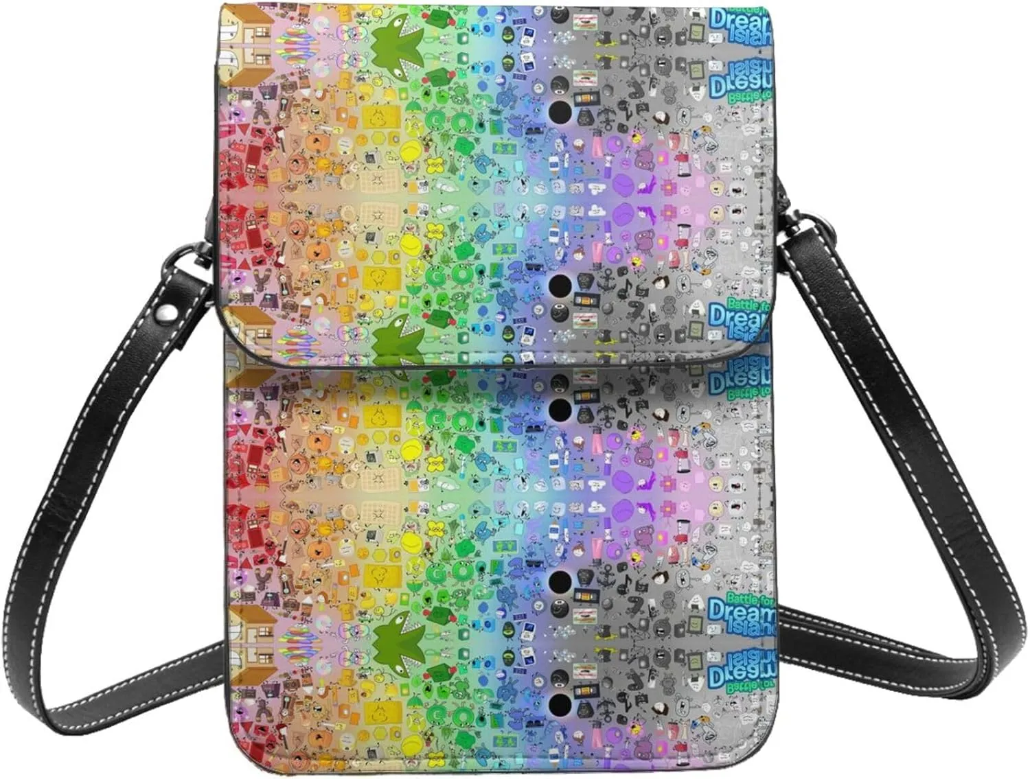Bfdi-Battle For Dream Island Backpack, Mini Portable Pocket Crossbody Bag, Magnetic Buckle Bag
