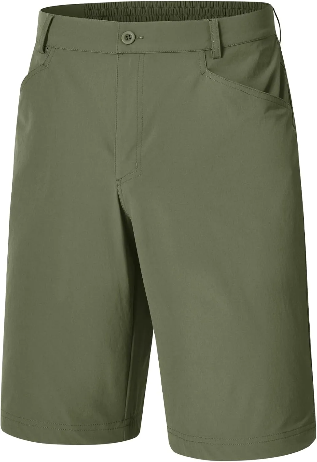 BGOWATU Men's Golf Shorts Stretch Casual Dress Work Shorts Hiking Shorts with 4 Pockets 11 Inch Inseam Lightweight