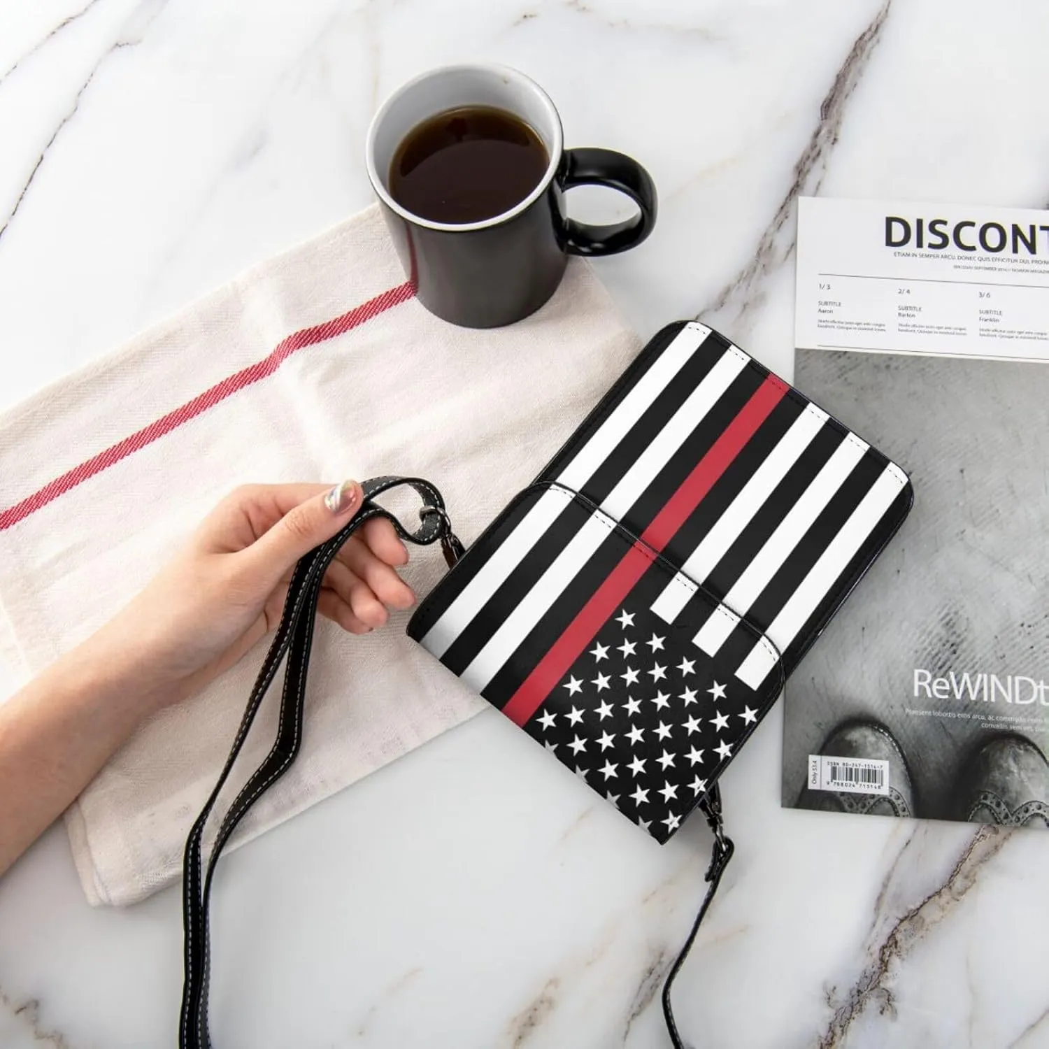 Black and White Cow Print Leather Crossbody Cell Phone Purse Small Wallet Bags Adjustable Phone Bag for Women