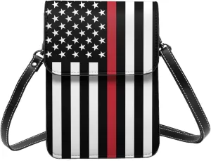 Black and White Cow Print Leather Crossbody Cell Phone Purse Small Wallet Bags Adjustable Phone Bag for Women