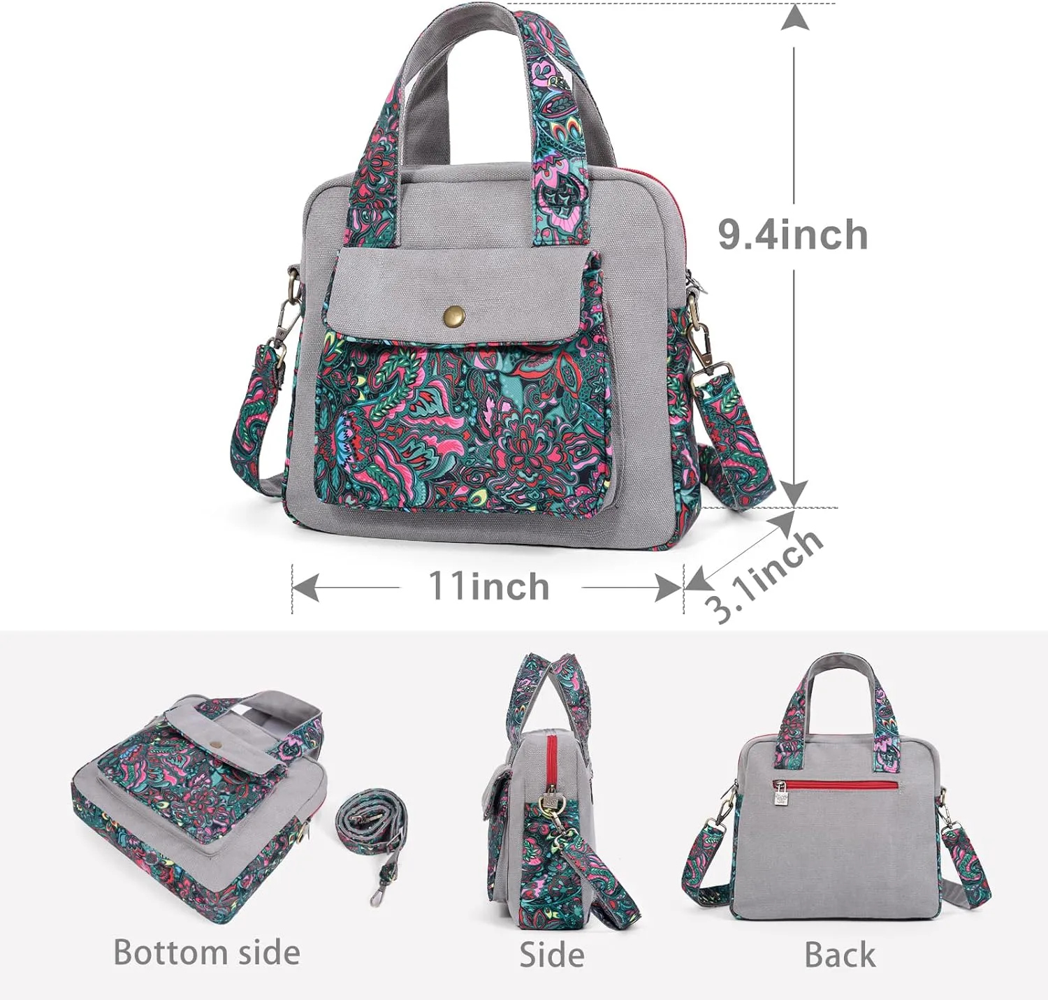 Black Butterfly Premium Canvas Shoulder Bag, Top Handle for Women, Lightweight Handbag, Small Style Crossbody