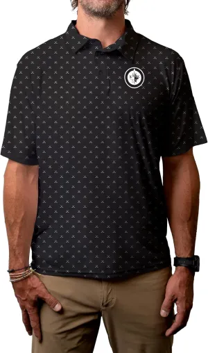 Blue 84 Men's NHL Officially Licensed Short Sleeve Performance Polo Strengthened All Over Print