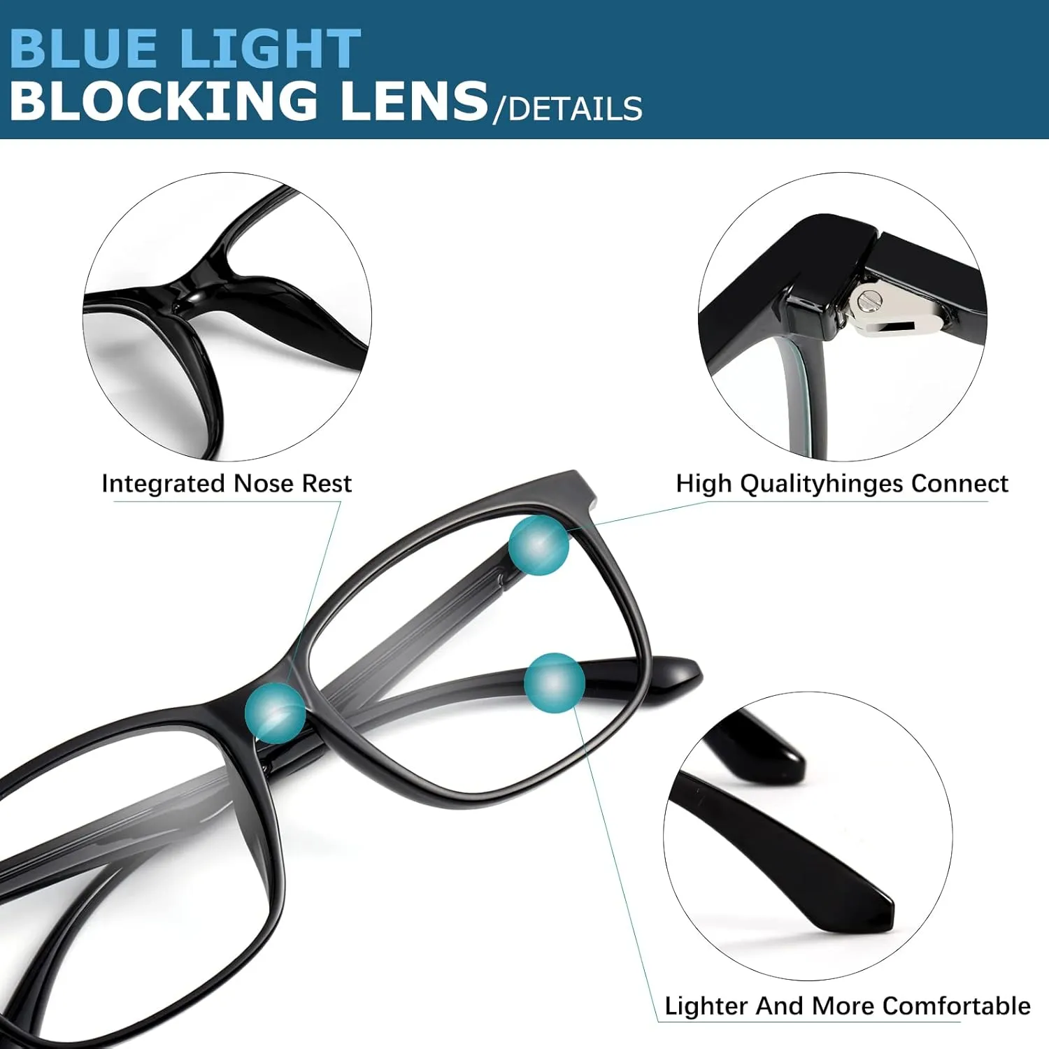 Blue-Light Blocking Glasses Computer Reading/Gaming/TV/Phones Glasses Fashion Anti Eyestrain UV Glasses for Women Men