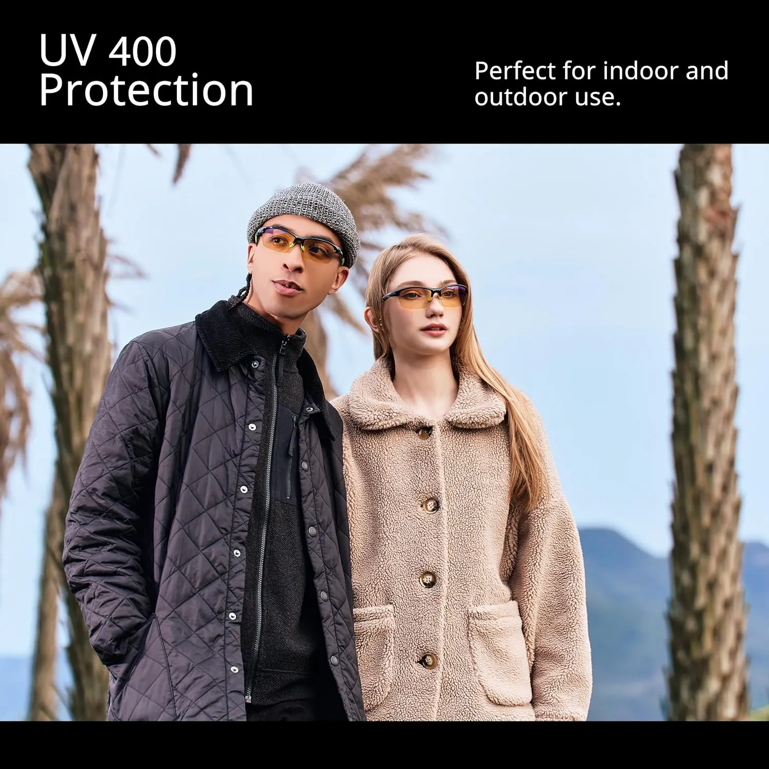 Blue Light Blocking Glasses for Men & Women, UV Protection, Blue Ray Screen Filter, Anti-Glare Coating