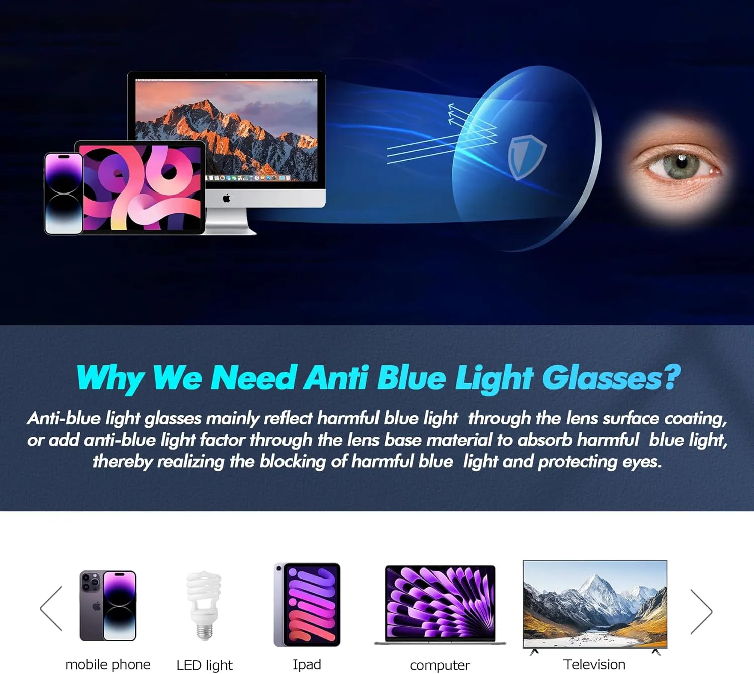 Blue Light Glasses for Woman Men | 99% Blue Light Blocking Glasses for Computer Gaming TV Phone Screen Square Frame | Anti Eyestrain & UV Glare Protection - 3 Pair