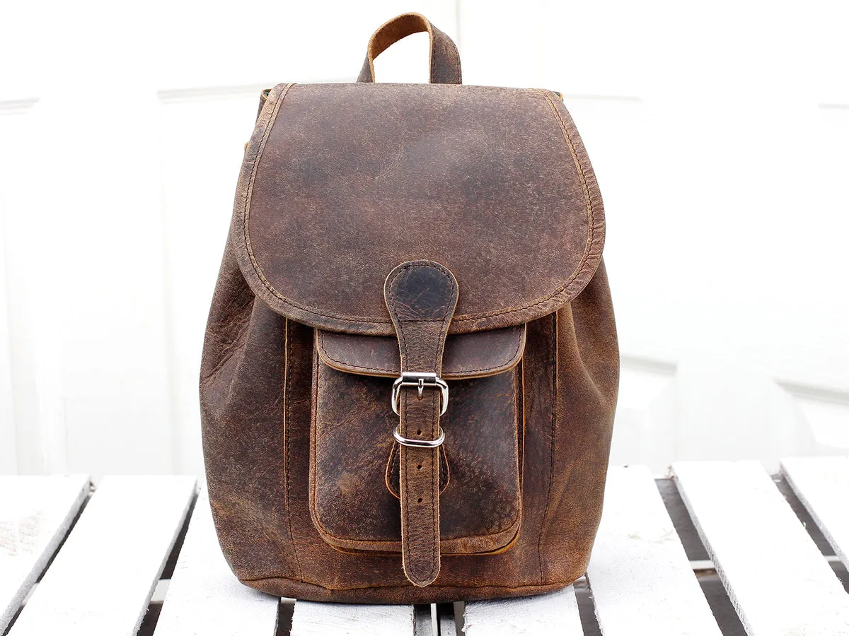 Boho Girls And Boys Mini Leather Backpack
