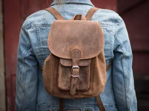 Boho Girls And Boys Mini Leather Backpack