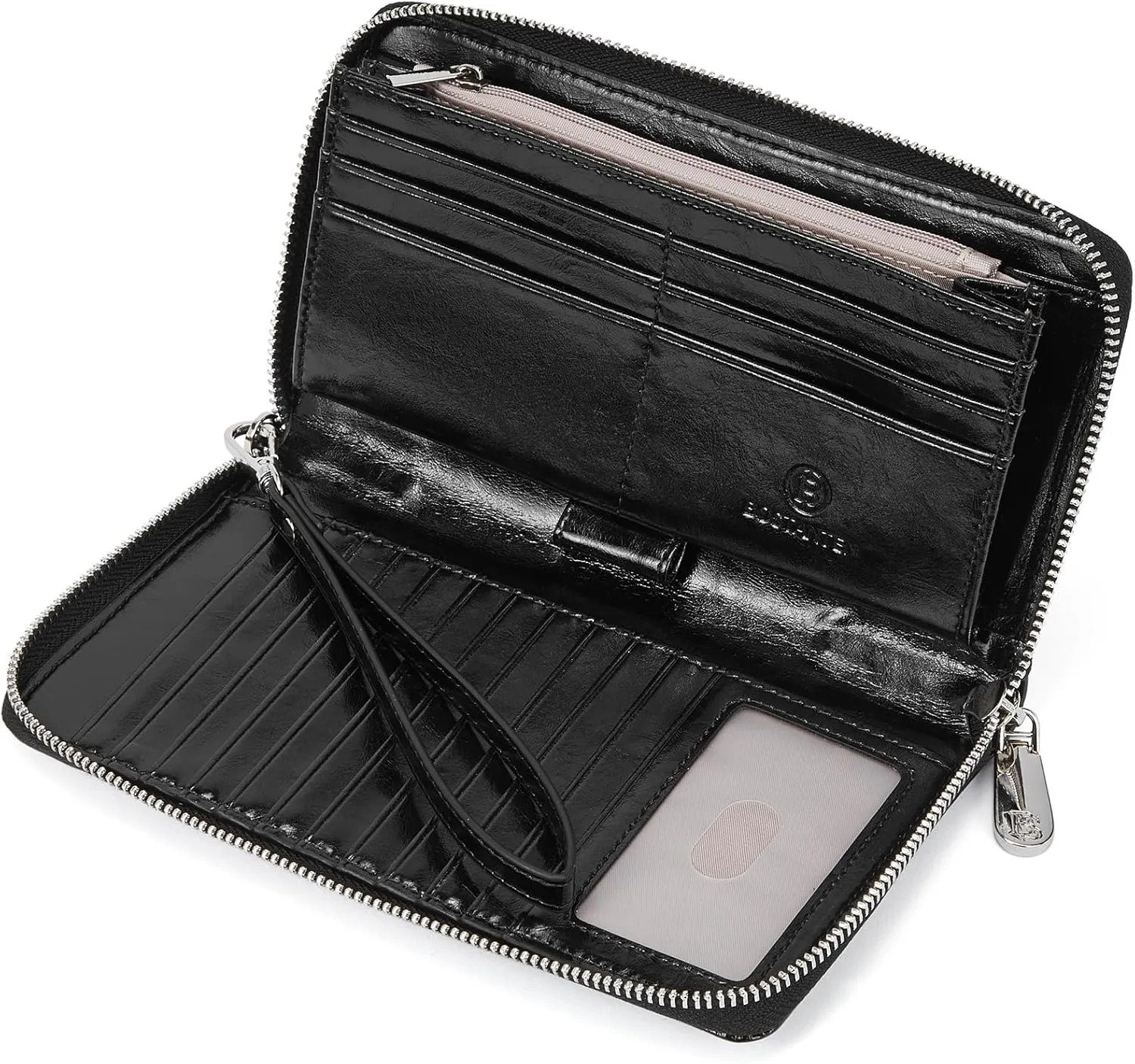 BOSTANTEN Leather Wallet for Women RFID Blocking Zip Around Credit Cards Holder Phone Clutch