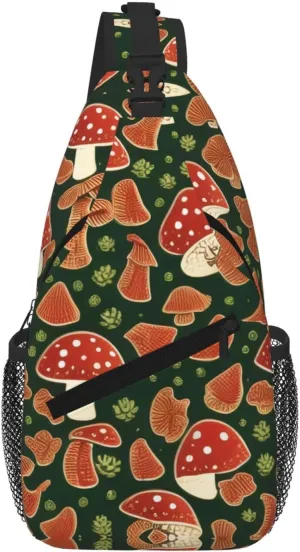 Bright Mushroom Art Print Cross Chest Bag Diagonally For Short-Distance Travel And Daily Use