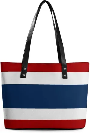 Brittany French Flag Leather Tote Handbag Women Ideal for Casual Outings and Work