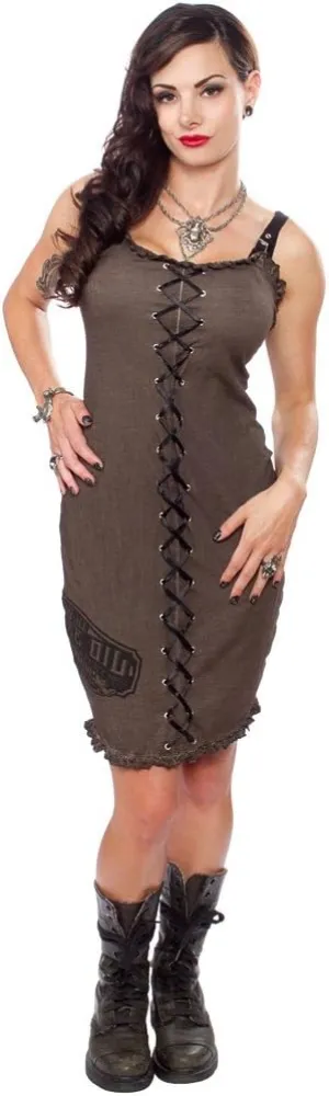 Brown Snake Oil Dress from Sourpuss Clothing