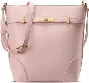 Bucket Bag for Women Leather Shoulder Purse Trendy Design Mideum Size Shoulder Handbags with Adjustable Strap