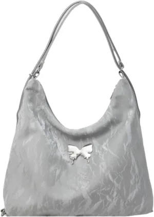Butterfly Chic Tote Bag - Large Capacity Commuter Chain Shoulder Bag with Adjustable shoulder strap,Lockable Closure
