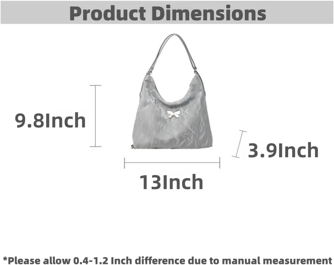 Butterfly Chic Tote Bag - Large Capacity Commuter Chain Shoulder Bag with Adjustable shoulder strap,Lockable Closure