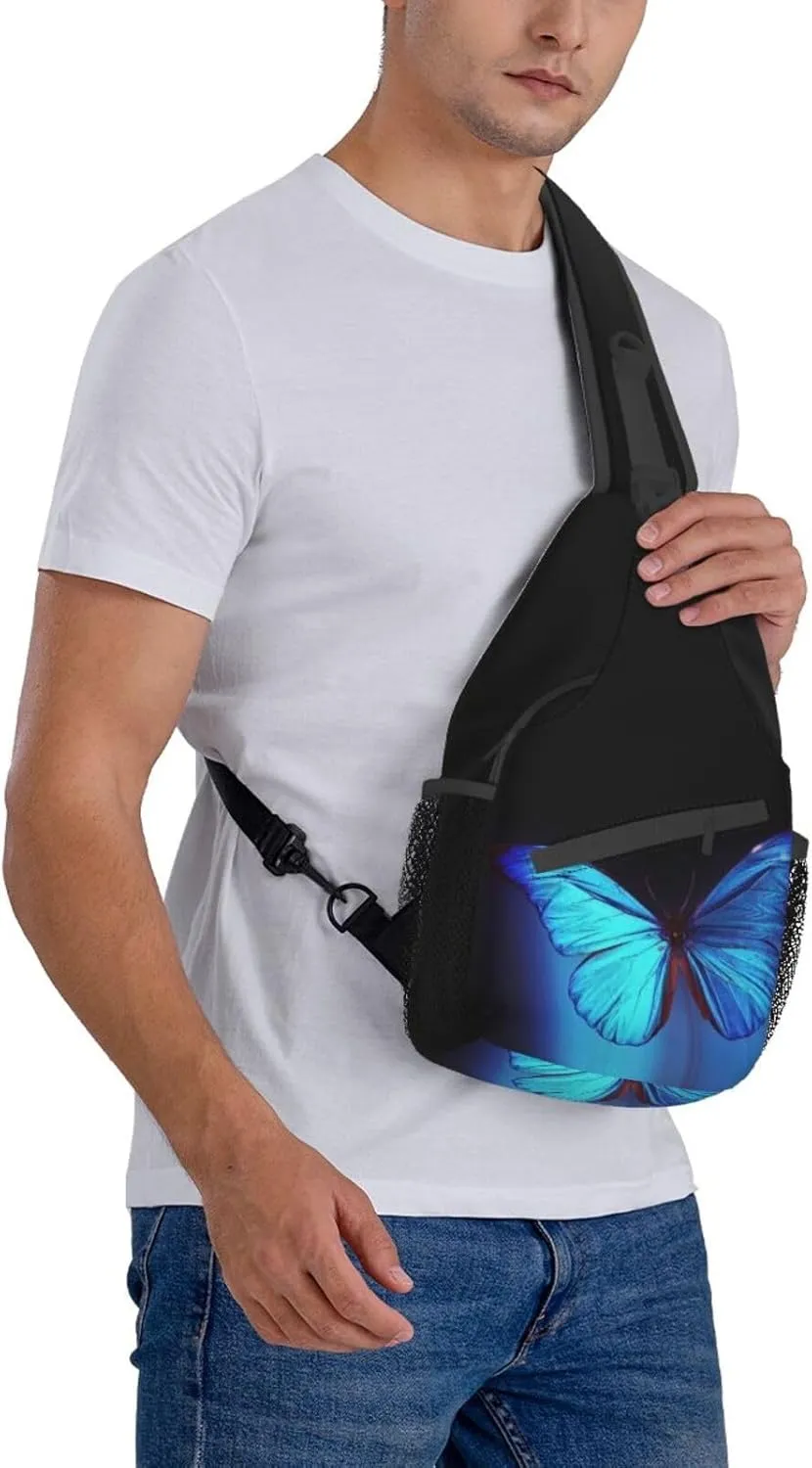 Butterfly Crossbody Bag Women Shoulder Bag Backpack Cute Sling Bag Chest Casual Daypack for Outdoor