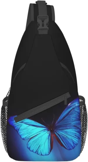 Butterfly Crossbody Bag Women Shoulder Bag Backpack Cute Sling Bag Chest Casual Daypack for Outdoor