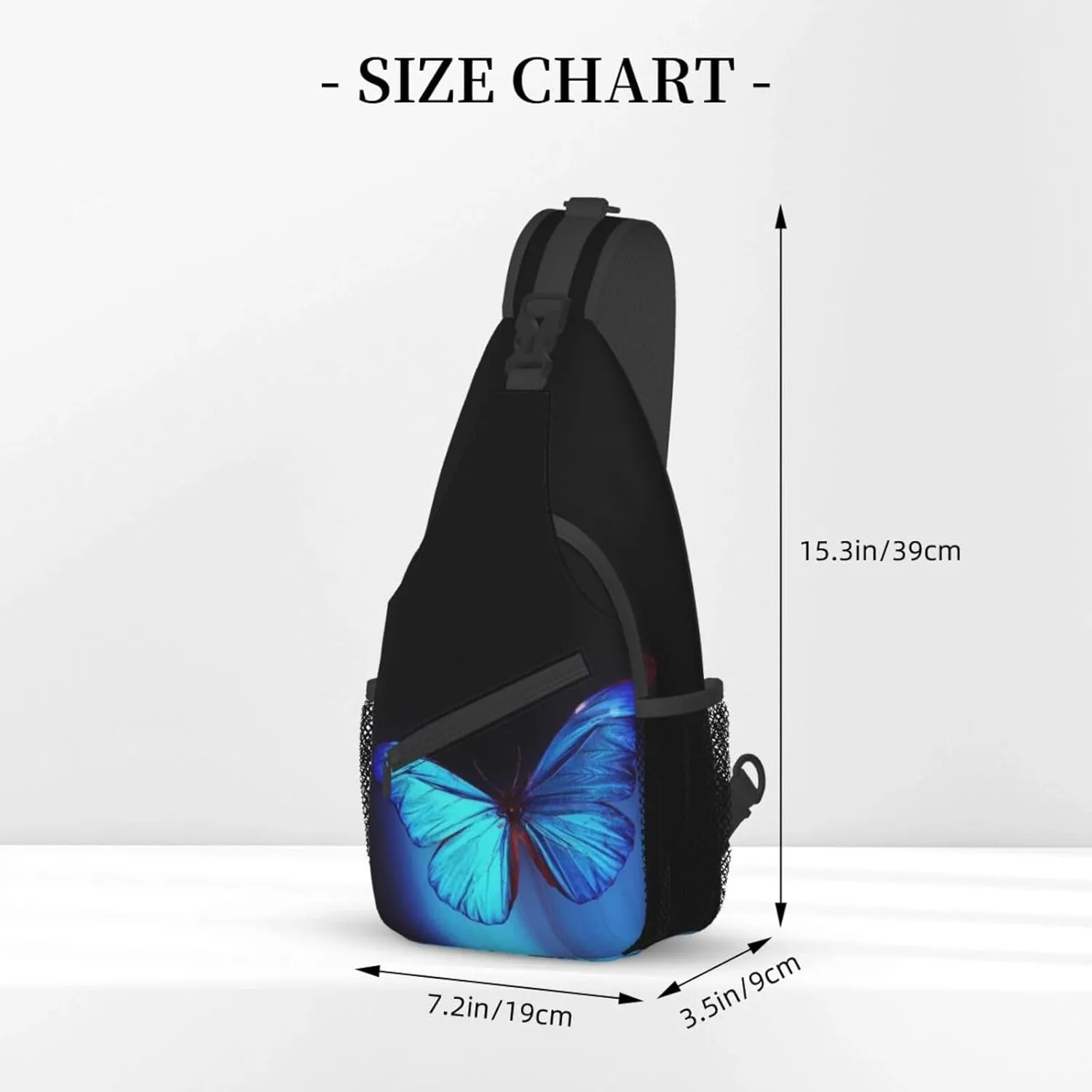 Butterfly Crossbody Bag Women Shoulder Bag Backpack Cute Sling Bag Chest Casual Daypack for Outdoor