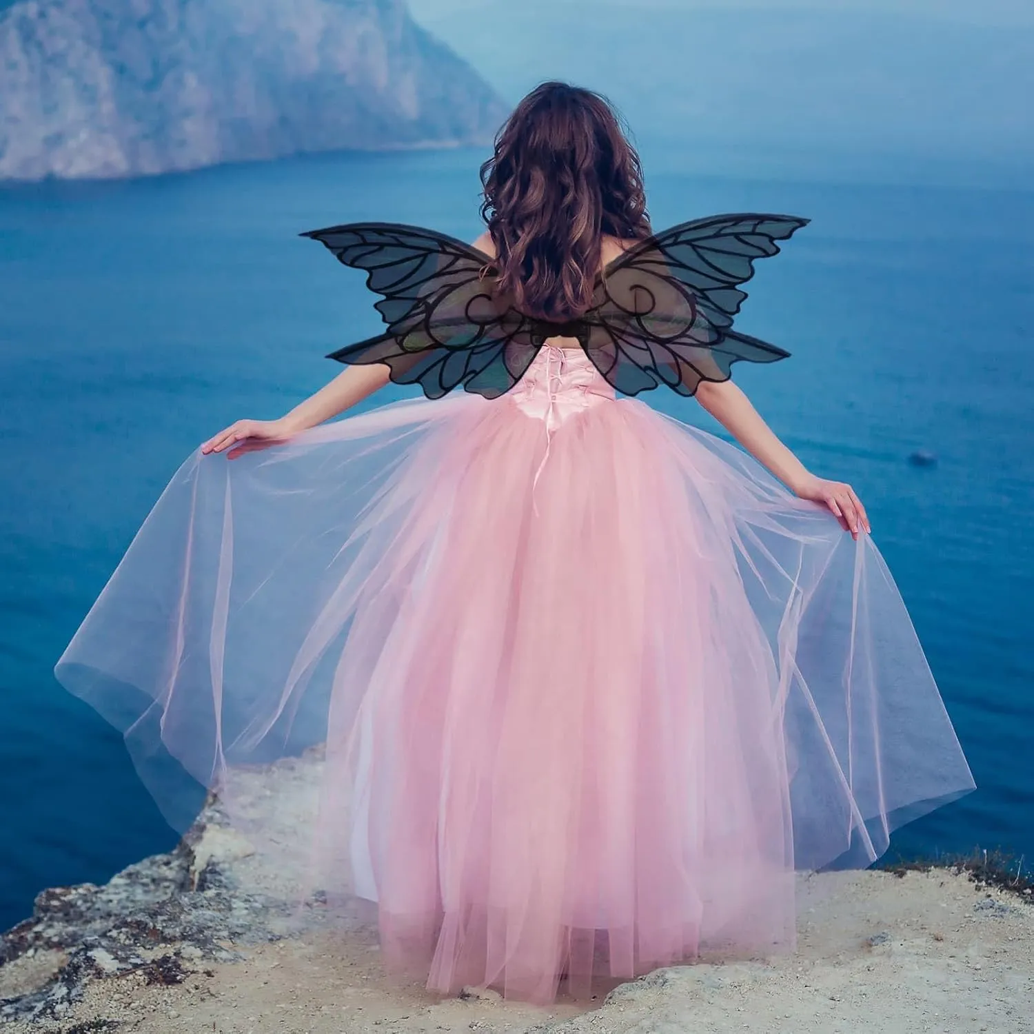 Butterfly Fairy Wings for Adults and Kids, Fairy Wings for Girls Accessories,Ideal for Cosplay,Halloween and Dress-Up Parties