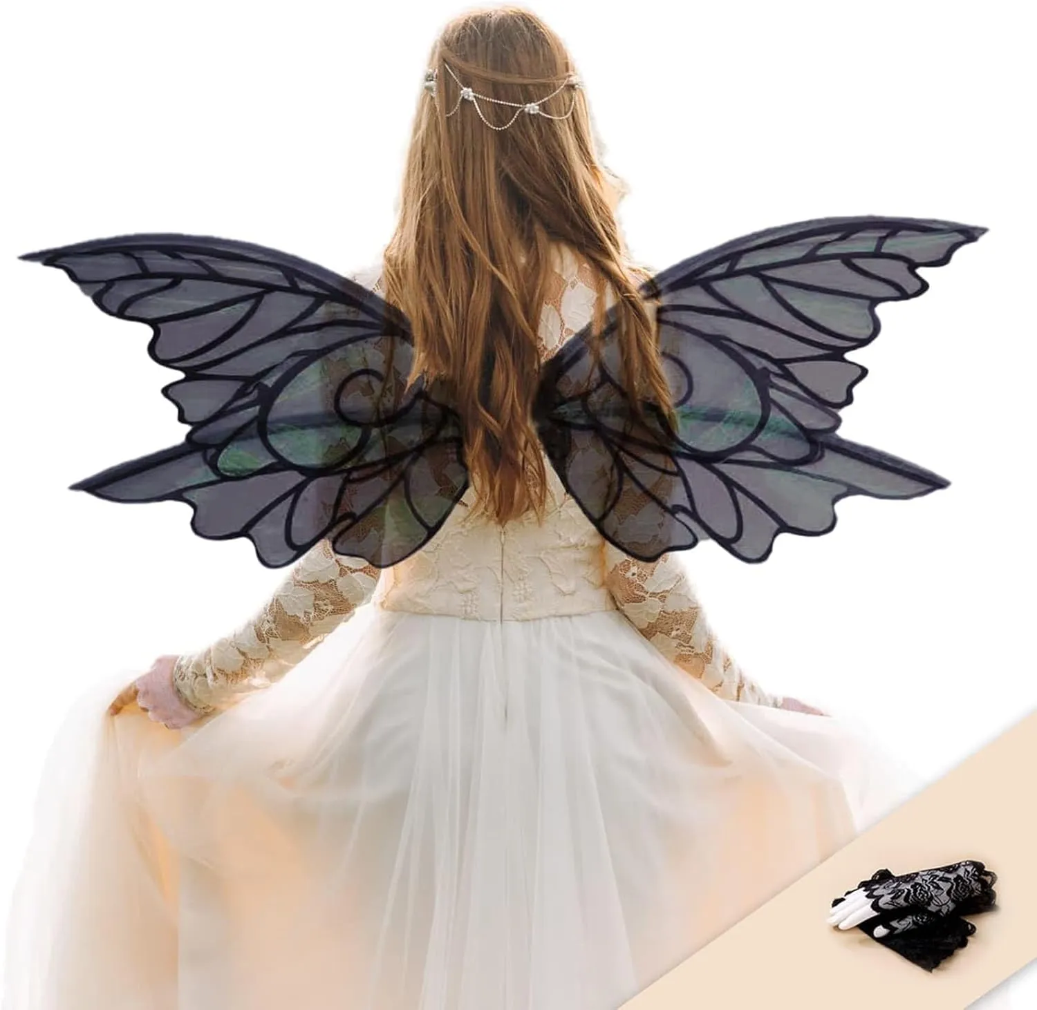 Butterfly Fairy Wings for Adults and Kids, Fairy Wings for Girls Accessories,Ideal for Cosplay,Halloween and Dress-Up Parties