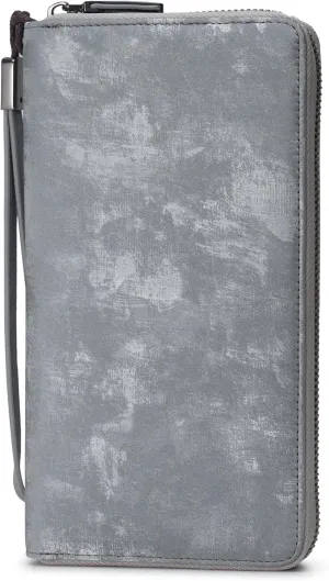 Bveyzi Women RFID Blocking Wallet Leather Zip Around Phone Clutch Large Capacity Ladies Travel Purse Wristlet