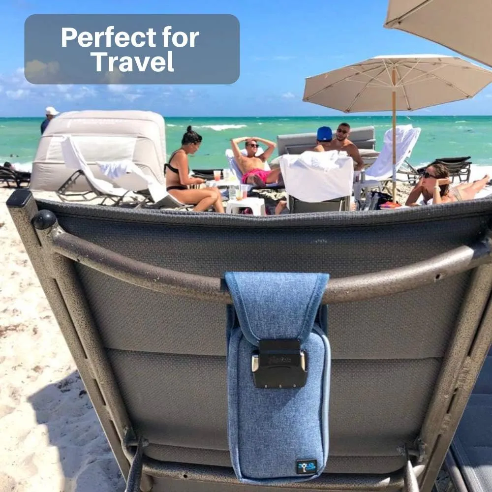 by AquaVault (on Shark Tank): Anti-Theft Portable Beach Chair Vault and Travel Safe. Packable, Lightweight & Slash Resistant. Use at the Beach, Pool, Waterpark, Cruise Ship, & More
