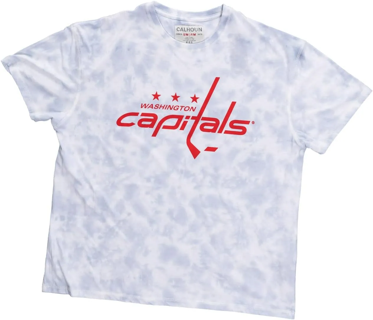 Calhoun NHL Womens Oversized Loose Fit Drop Shoulder Tie Dye Crewneck Short Sleeve T-Shirt