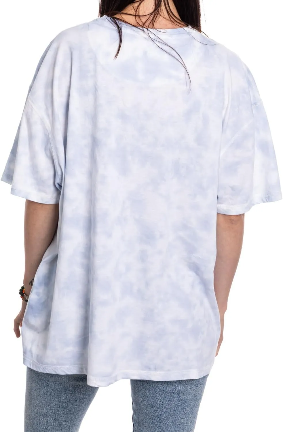 Calhoun NHL Womens Oversized Loose Fit Drop Shoulder Tie Dye Crewneck Short Sleeve T-Shirt
