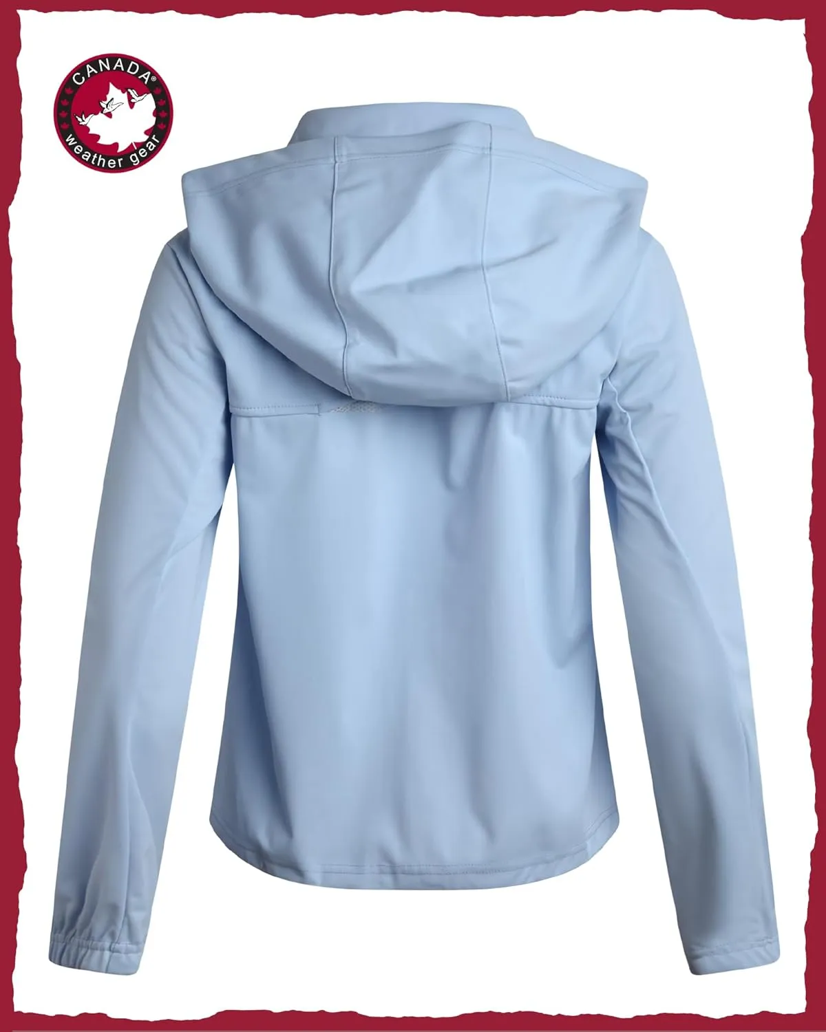 CANADA WEATHER GEAR Women's Softshell Jacket - Full Zip Up Hoodie Coat with Pockets and Adjustable Bungee Cord (Sizes: S-2XL)