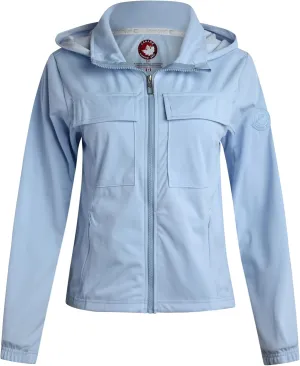 CANADA WEATHER GEAR Women's Softshell Jacket - Full Zip Up Hoodie Coat with Pockets and Adjustable Bungee Cord (Sizes: S-2XL)