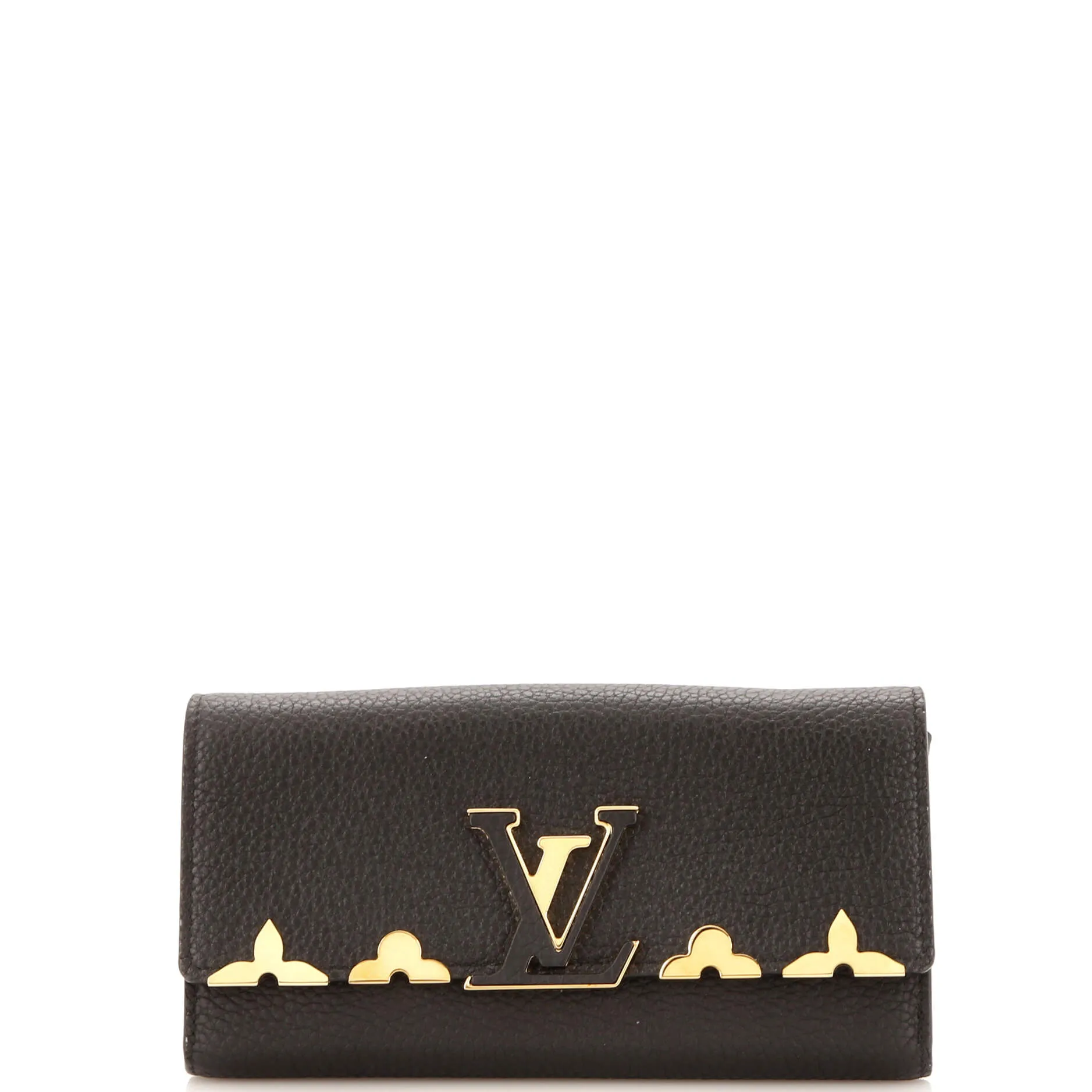 Capucines Wallet Leather with Embellished Detail
