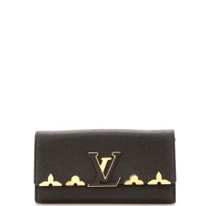 Capucines Wallet Leather with Embellished Detail