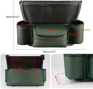 Car Handbag Holder Between Seats, PU Leather Large Capacity Car Purse Holder for Front Seat, Seat Back Net Bag Double-sided Tissue Storage Handbag Holder Car Accessories (Gray)