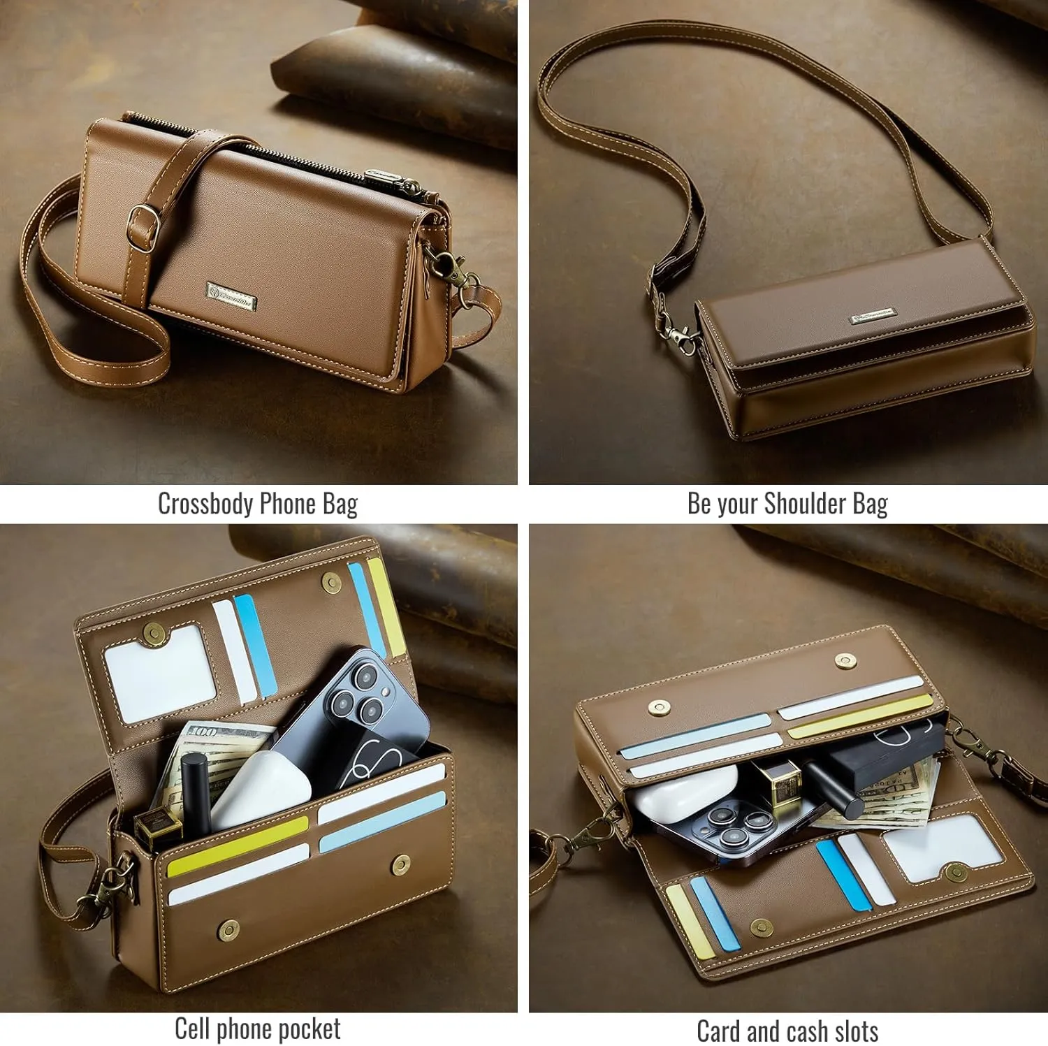 CaseMe Crossbody Small Cell Phone Bag for Women