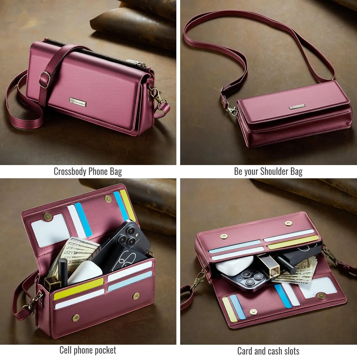 CaseMe Crossbody Small Cell Phone Bag for Women