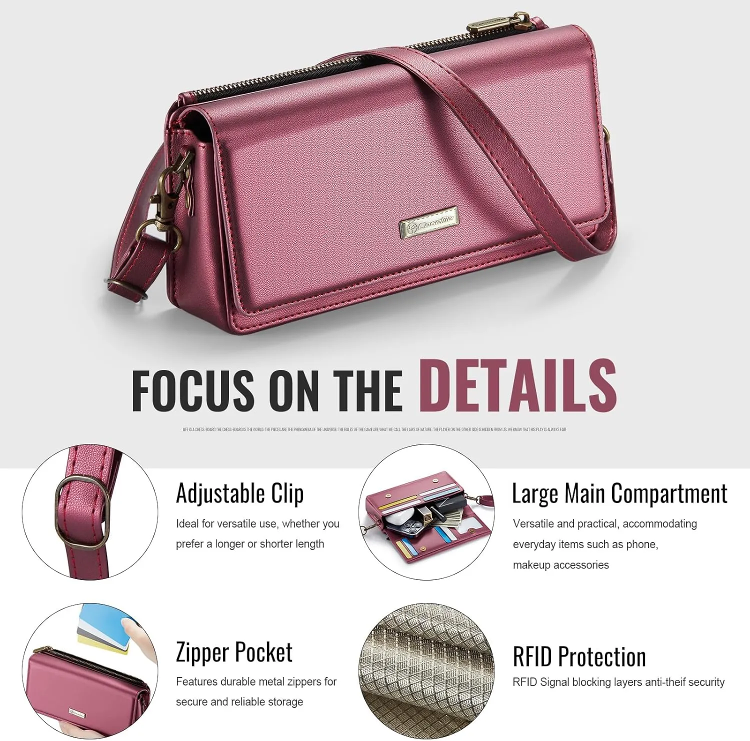 CaseMe Crossbody Small Cell Phone Bag for Women