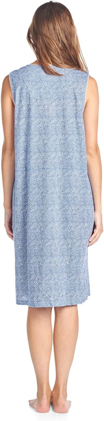 Casual Nights Women's Fancy Lace Trim Sleeveless Nightgown