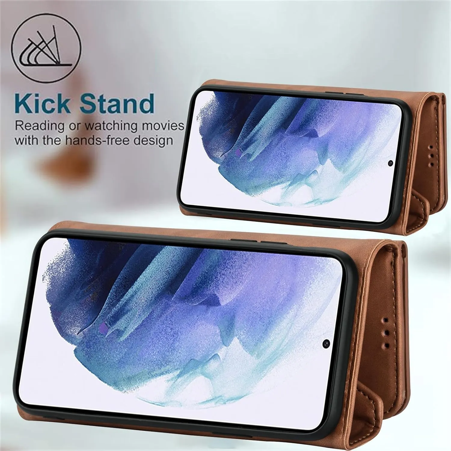 CCSamll Crossbody Wallet Case for Samsung Galaxy S25 Ultra 5G, Zipper Pocket Purse Handbag Neck Strap Lanyard Cover with 9 Card Slot Holder Flip Case for Samsung S25 Ultra XK Brown