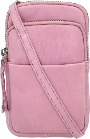 Cell Phone Carrying Case Shay Leather RFID Crossbody Bag