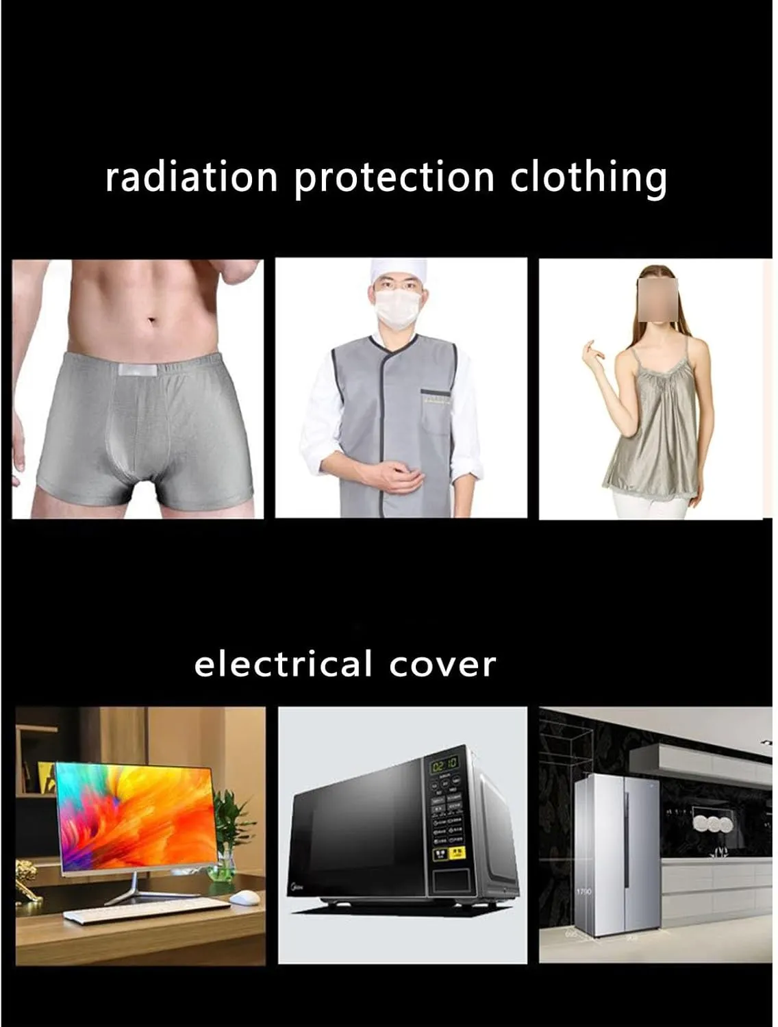 Cell Phone Signal Blocking，EMF Shielding Radiation-Proof Clothing Fabrics Electromagnetic Wave Shielding Material with Good Resistance to Radiation (Color : Silver, Size : 2x1.1m)