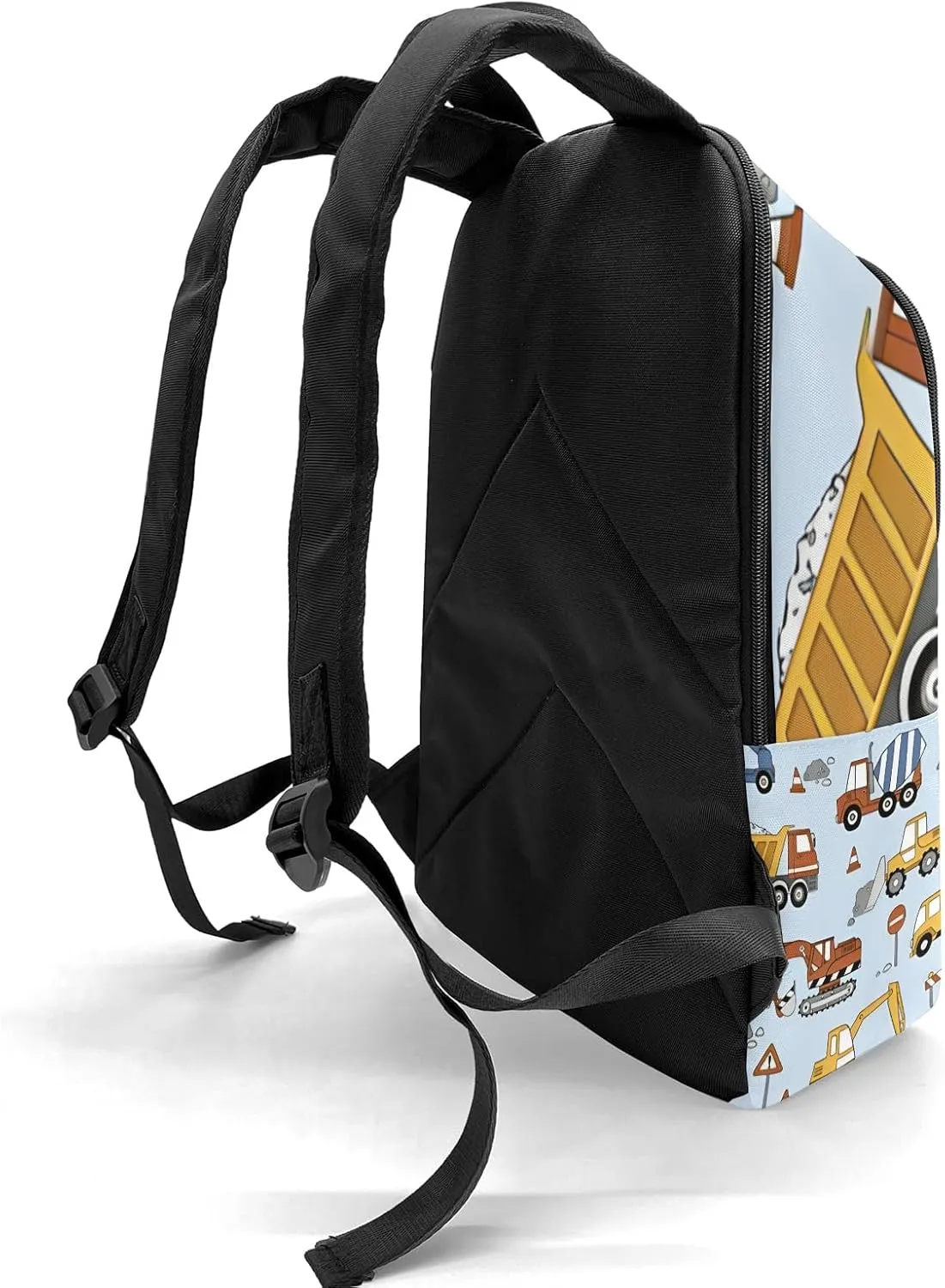 Cement Truck Forklift Truck Crane Personalized Backpack for Teen Custom Travel Backpack for Boys Girs Bookbag Casual Bag Name Gift, Design 2, EU5566SS