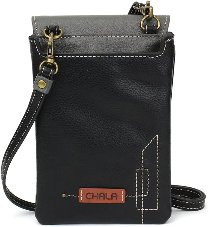 CHALA RFID Criss Crossbody Cell Phone Purse - Women Faux Leather Xbody Handbag with Adjustable Strap