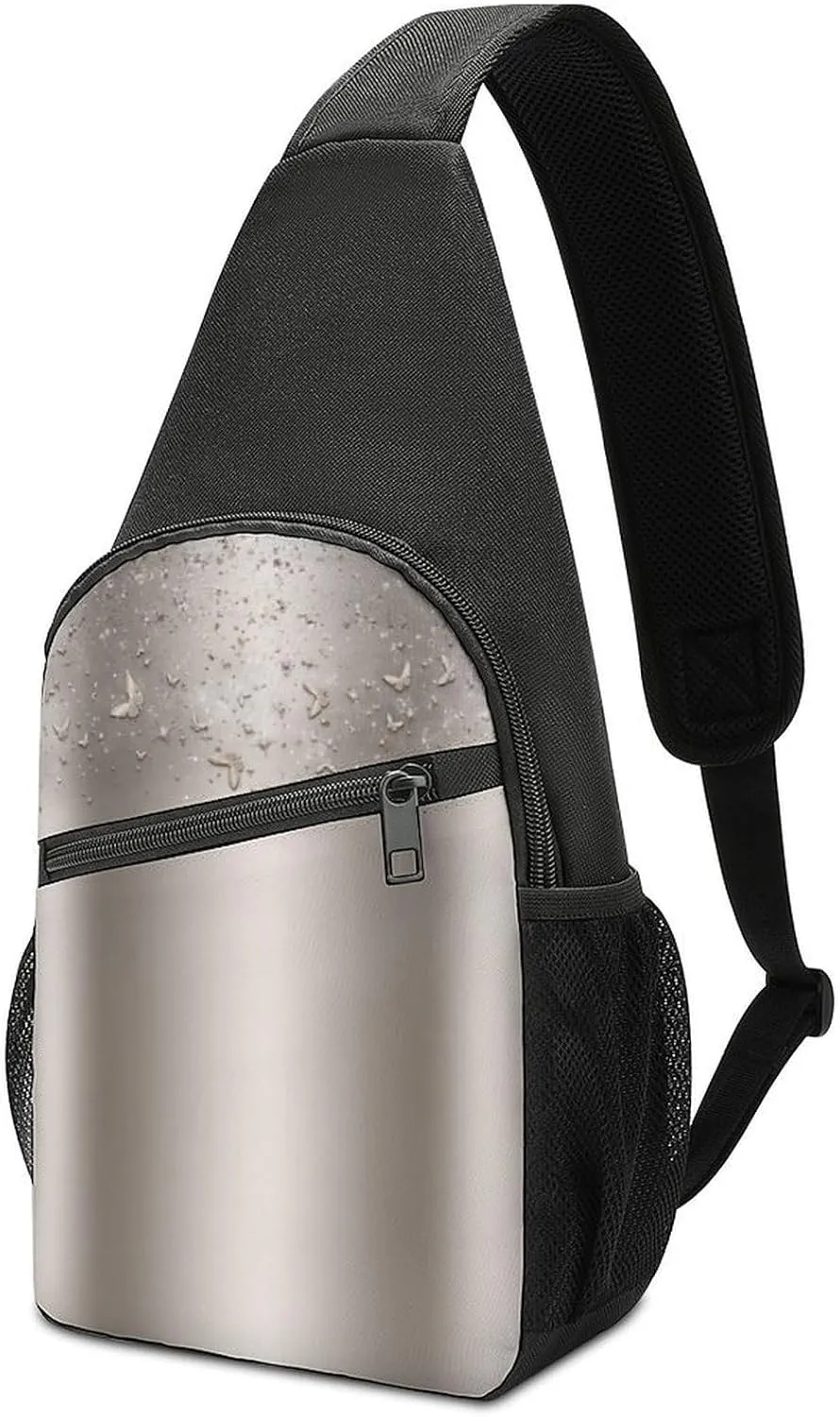 Champagne Shimmer Sparkle Flutter Butterfly Unisex Chest Bag