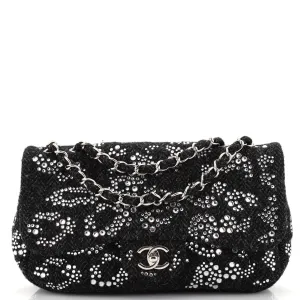 CHANEL Leopard CC Flap Bag Crystal Embellished Tweed Jumbo