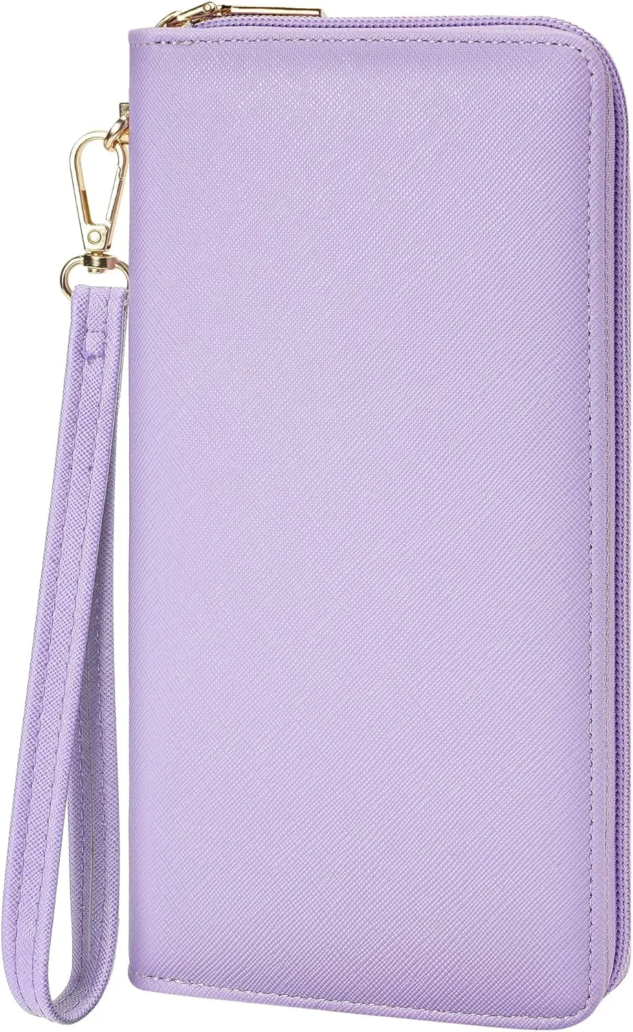 Chelmon Women's Vegan Leather Clutch Wallet with Zip, Hand Strap, Large Capacity