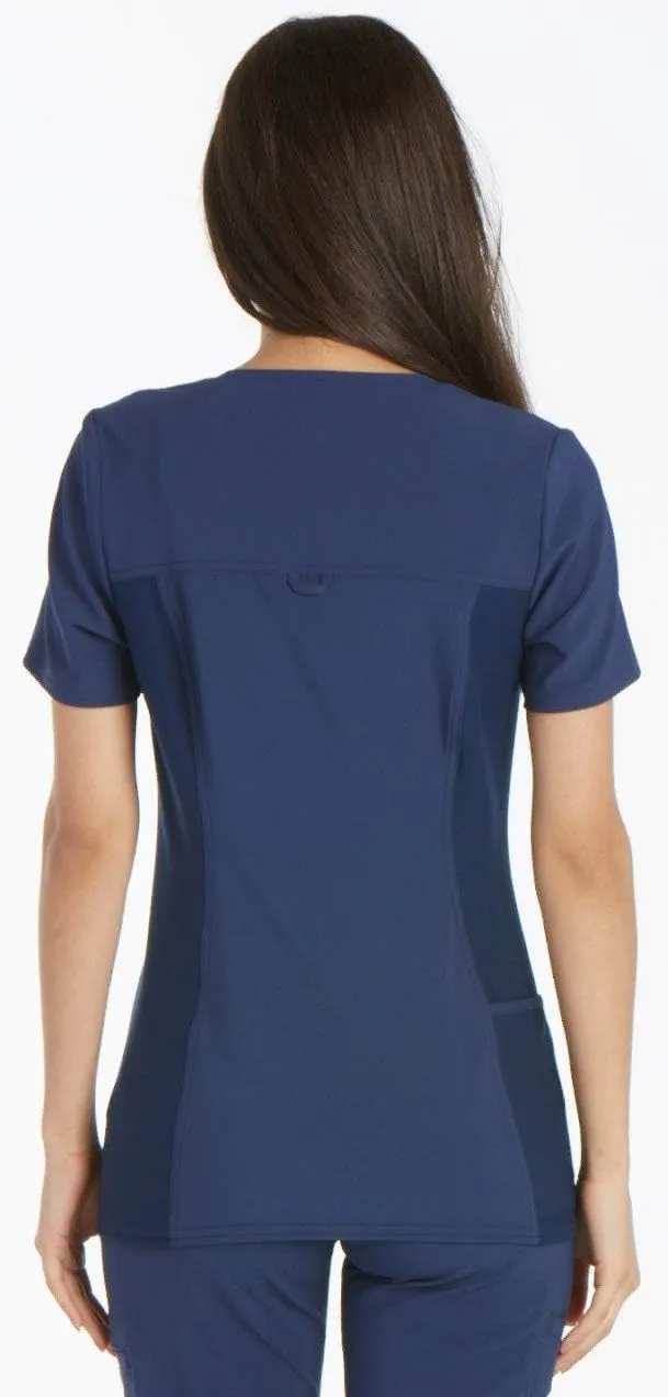 Cherokee Women's Medical Scrub Top Iflex V-Neck Knit Panel Top CK605