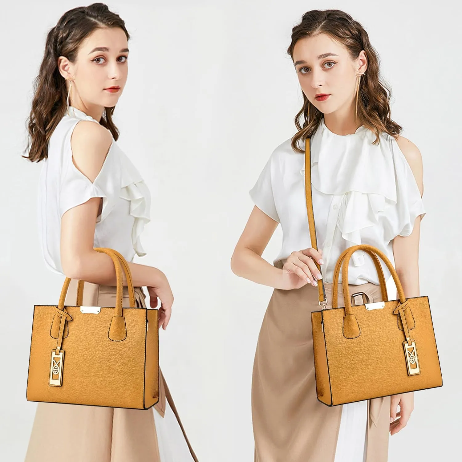 CHICAROUSAL Crossbody Purses and Handbags for Women PU Leather Tote Shoulder Bags Top Handle Satchel