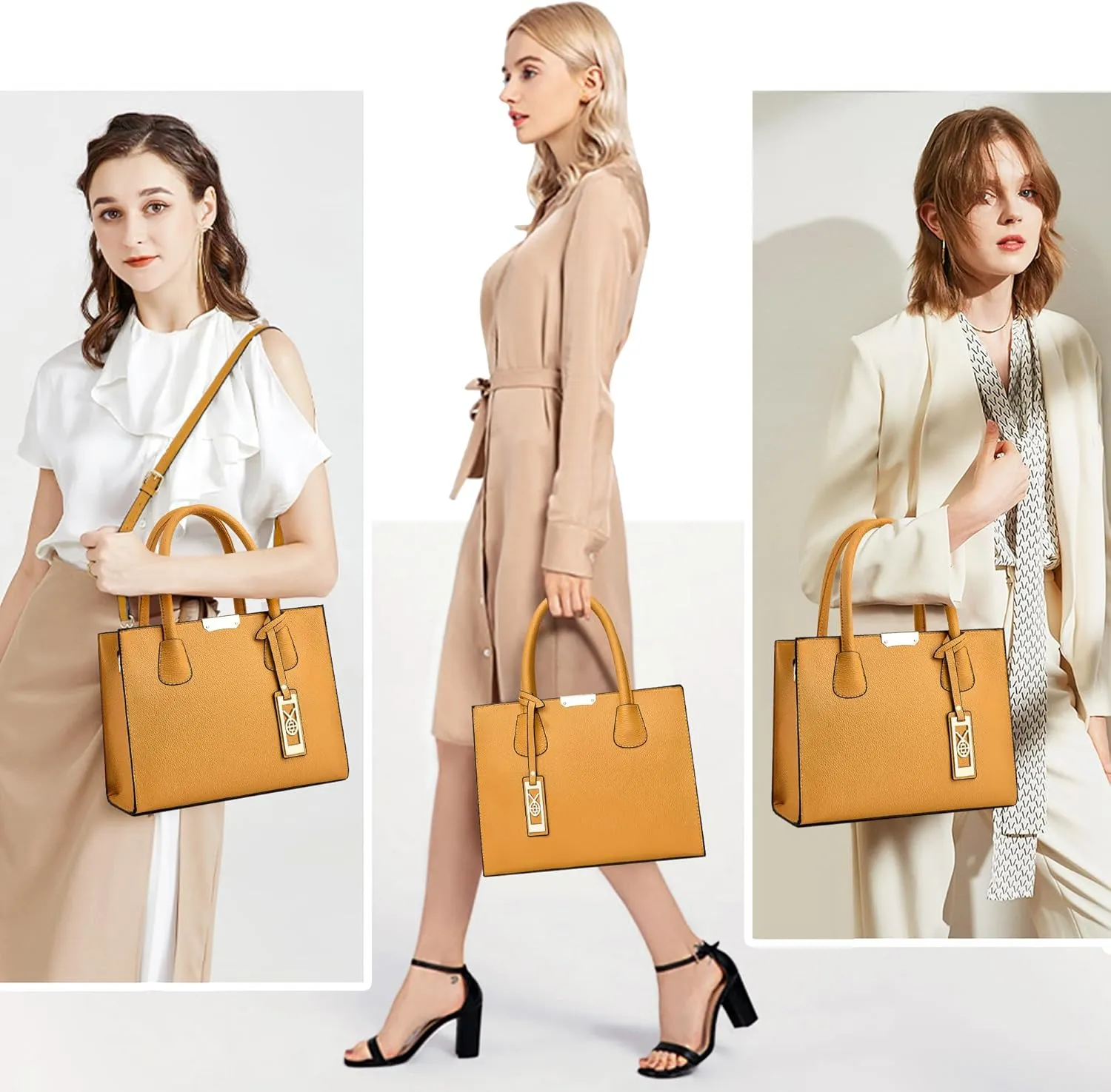 CHICAROUSAL Crossbody Purses and Handbags for Women PU Leather Tote Shoulder Bags Top Handle Satchel