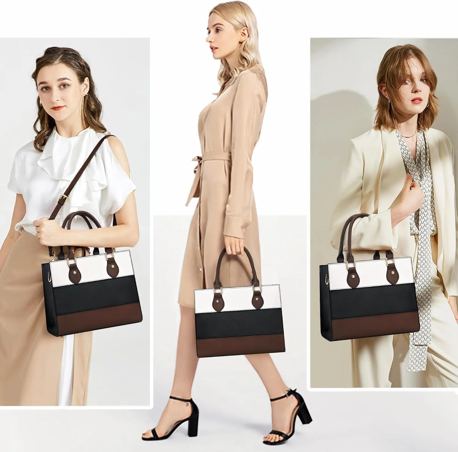 CHICAROUSAL Crossbody Purses and Handbags for Women PU Leather Tote Top Handle Satchel Shoulder Bags